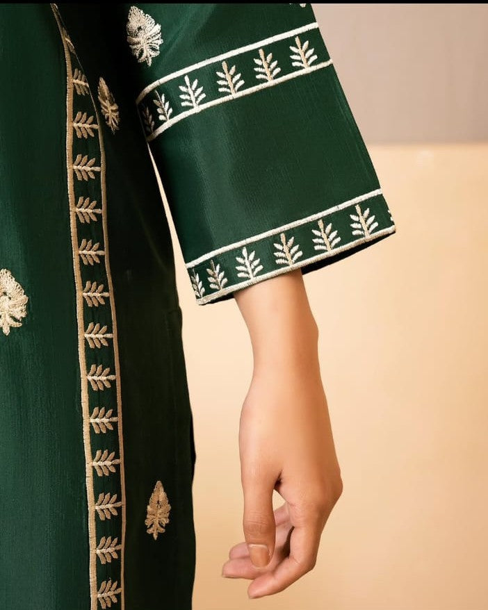 GREEN EMB 2PCS