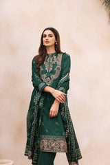GREEN  EMB 3PCS
